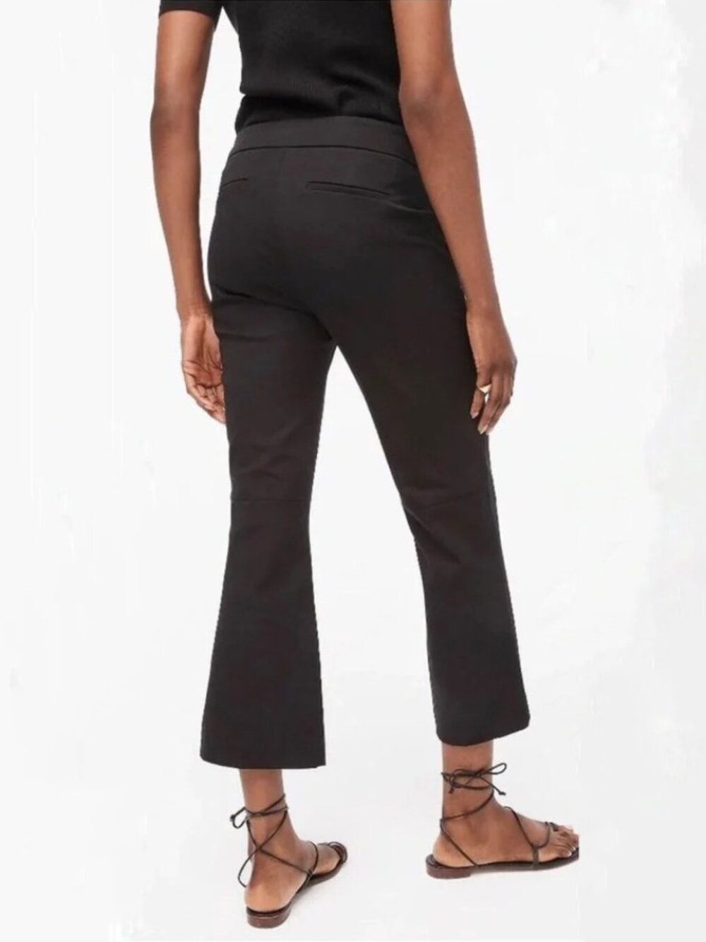2/$30 J. Crew Hayden Kickout Crop Pant in Bi-Stretch Cotton Black 12 #A3040 - Picture 4 of 9